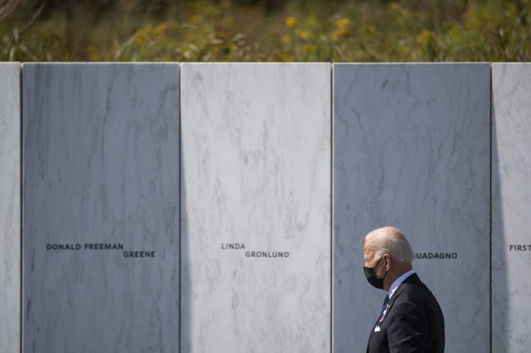 President Biden visited Ground Zero, Shanksville, and the Pentagon in remembrance of those killed on September 11, 2021.