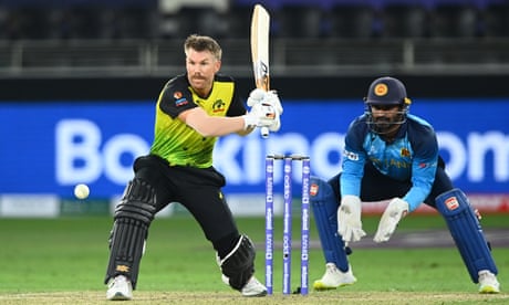 Australia's David Warner bats against Sri Lanka