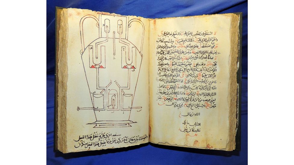 The library was home to many groundbreaking texts, such as this book of ingenious inventions, published in 850 (Credit: Photo12/Universal Images Group/Getty Images)
