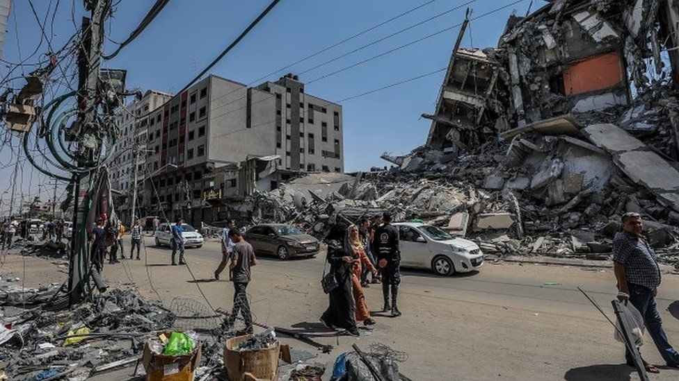 Destruction in Beit Hanoun, Gaza Strip