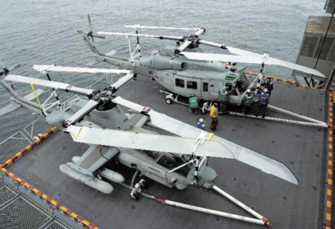 AH-1Z_and_UH-1Y_during_trials_on_USS_Bataan_%28LHD-5%29_2005.JPG