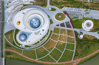 aerial photo shows the Shanghai Astronomy Museum