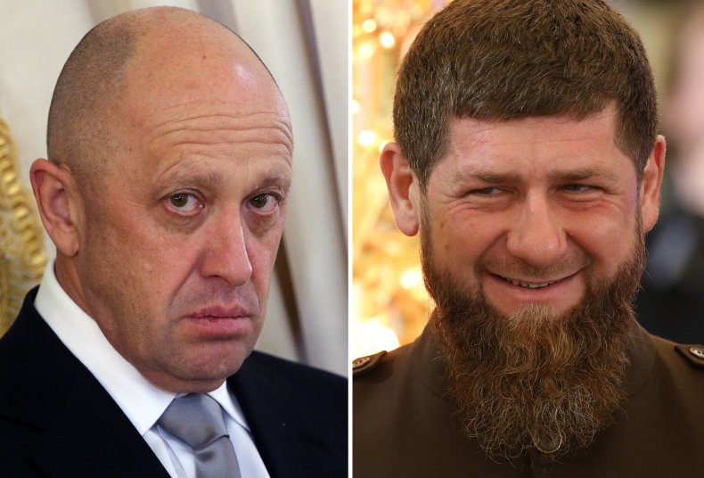 Composite Yevgeny Prigozhin and Ramzan Kadyrov 