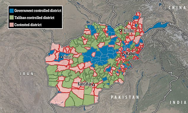 On Sunday, the Taliban captured another area of southern Kandahar and announced further gains in Helmand, provinces where the blood of hundreds of US and British troops was spilled over the last two decades