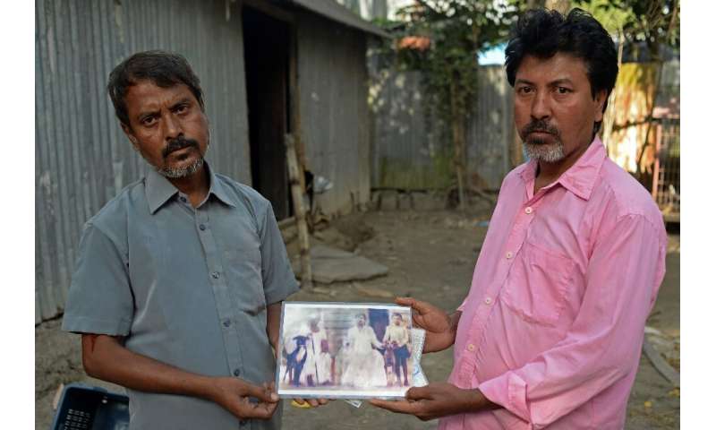 Joton Rabidas (R) and Topon Rabidas are among the last local breeders of the Sarail hound in Bangladesh