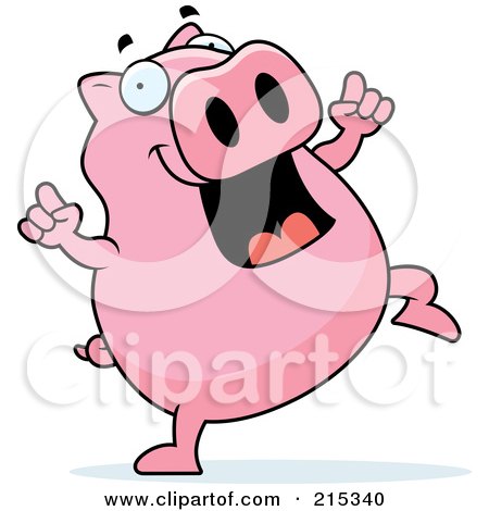 215340-Royalty-Free-RF-Clipart-Illustration-Of-A-Pink-Pig-Doing-A-Happy-Dance.jpg