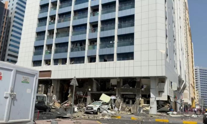 The blast hit KFC and Hardees restaurants on the city’s Rashid bin Saeed Street, local media reported. — Photo courtesy Abu Dhabi Police Twitter