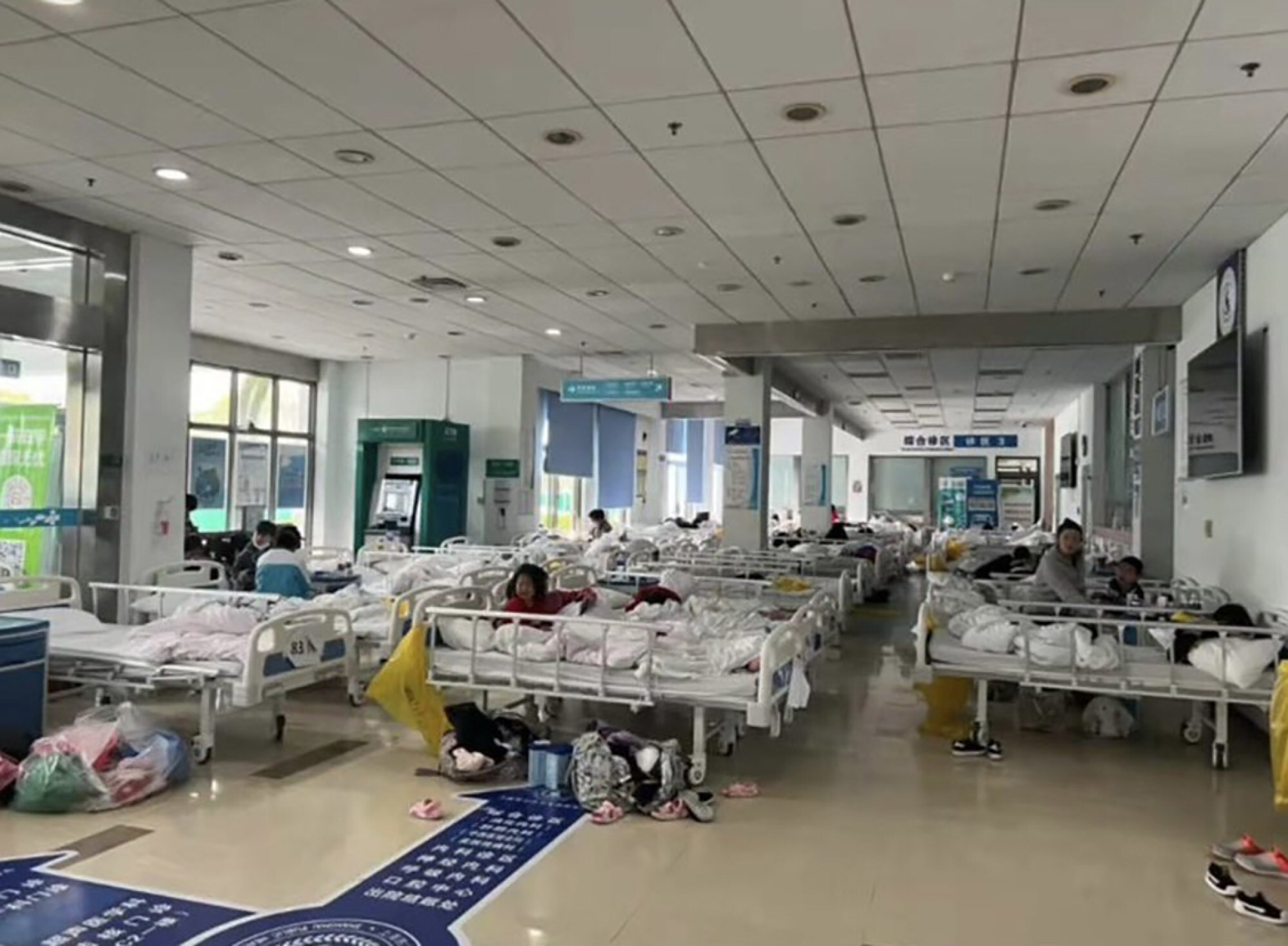 Footage of children in state-run wards at the Shanghai Public Health Clinical Centre was widely shared online. Photo: Twitter