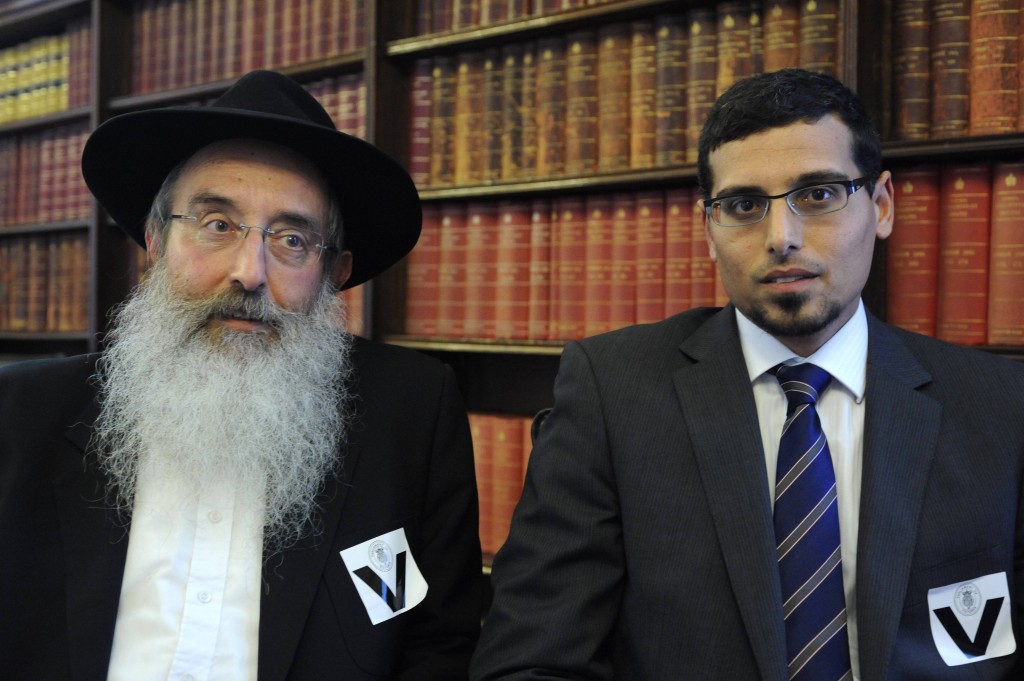 Manny Waks, pictured with his father, Zephaniah, has led the campaign to expose sexual abuse in Melbourne's ultra-Orthodox community. (photo credit: Tony Fink via JTA)