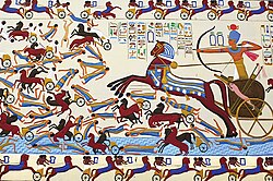 250px-Modern_loose_interpretation_at_the_The_Pharaonic_Village_in_Cairo_of_a_Battle_scene_from_the_Great_Kadesh_reliefs_of_Ramses_II_on_the_Walls_of_the_Ramesseum.jpg