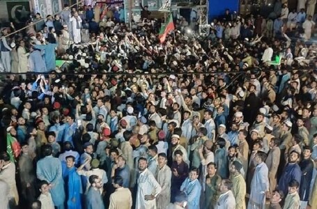 PTI supporters on Karakoram Highway.