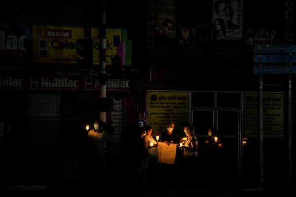 A black out in Colombo this month.