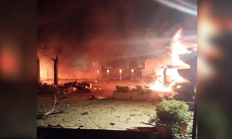 A view of the site of the explosion in Quetta. — DawnNewsTV