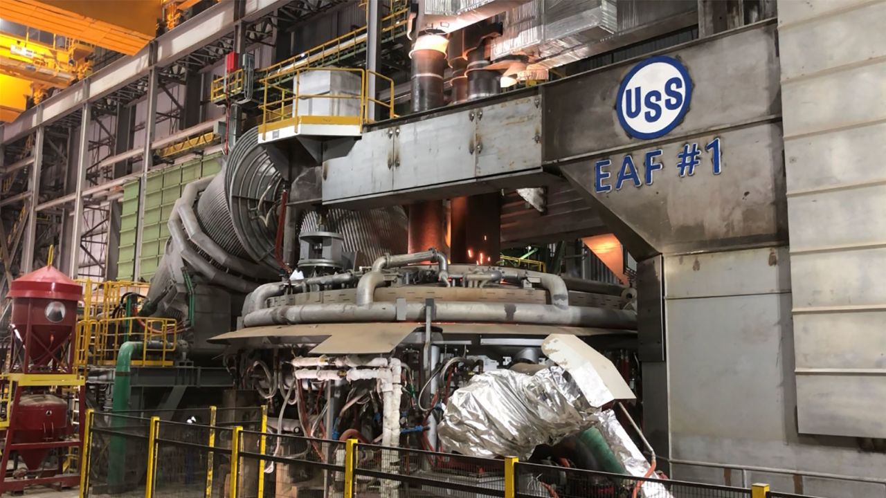 Electric arc furnace #1 at US Steel's Fairfield Works.