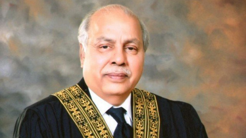 Justice Umar Ata Bandial asked Masoodur Rehman Abbasi who had told him that the chief justice was sector in-charge of a political party in a Supreme Court hearing on Friday. — APP/File