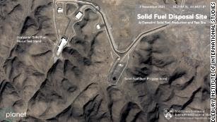 Satellite image captured on November 2 shows the facility is operating a "burn pit" to dispose of solid-propellant leftover from the production of ballistic missiles. 