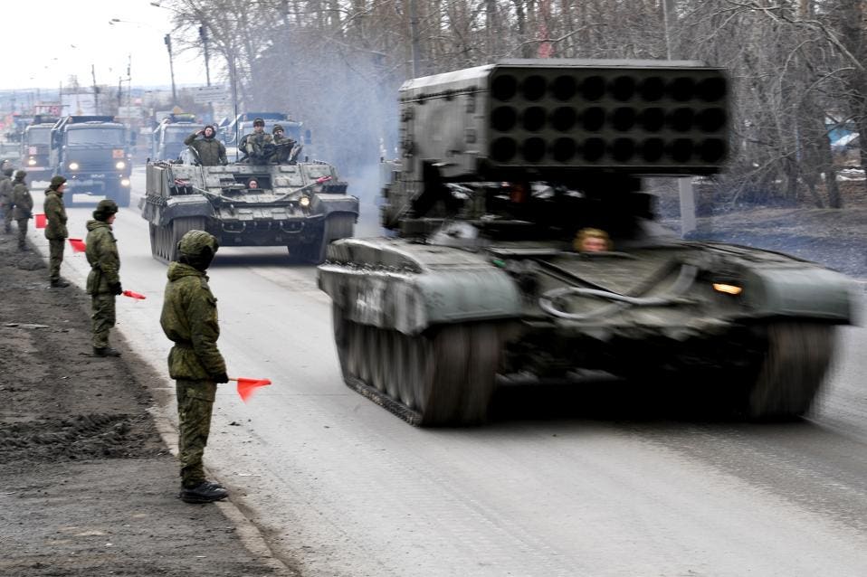 Rehearsal of Victory Day parade in Yekaterinburg, Russia