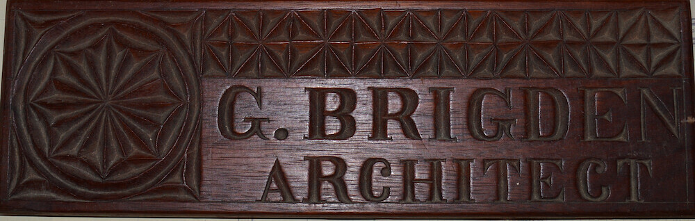  Wooden name plate of Gerard Brigden. — Photo provided by author 