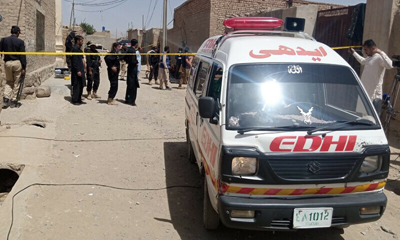 This image shows the area where two policemen escorting a polio vaccination team were martyred on Tuesday. — Photo provided by the author