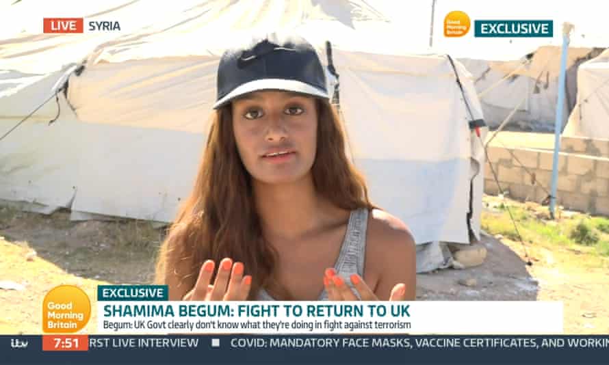 Shamima Begum on ITV’s Good Morning Britain, 15 September