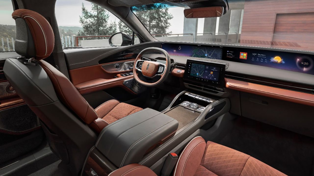 The new Lincoln Nautilus will have a large cabin-wide display screen.
