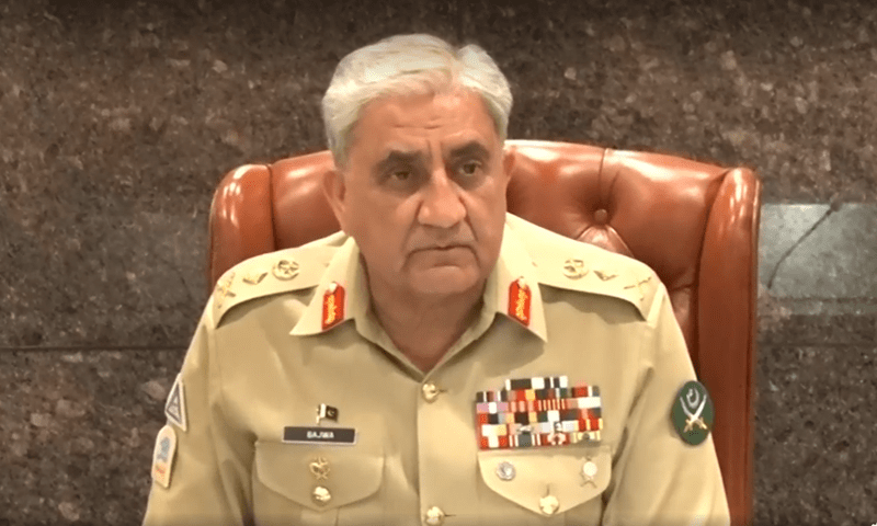 <p>Army Chief Gen Qamar Javed Bajwa chairs the Corps Commanders’ Conference at the General Headquarters, Rawalpindi, on October 18, 2022. — Photo via ISPR</p>