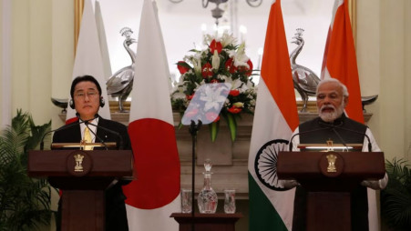 Last month, Japan's Prime Minister Fumio Kishida during his visit to India, promoted his vision of free and open Indo-Pacific. Photo: Reuters.