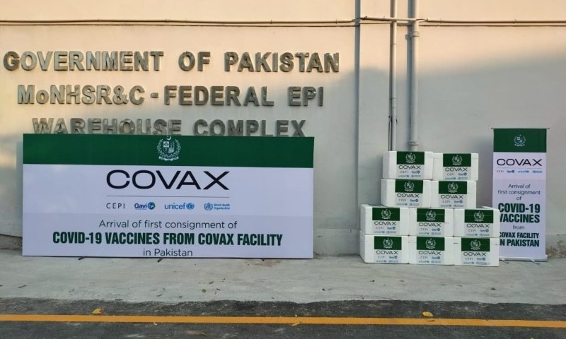 First consignment of Covid-19 vaccines through Covax facility arrives in Pakistan. — Ministry of Health