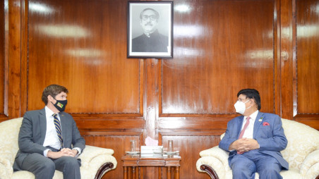 US Ambassador to Bangladesh Earl R Miler and Foreign Minister AK Abdul Momen. Photo: PR 