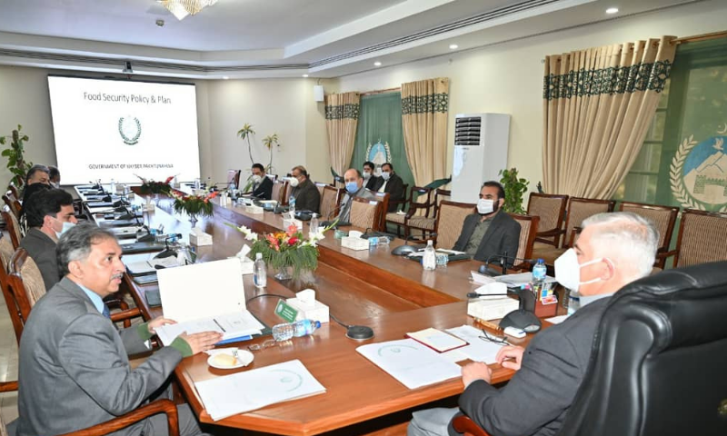 Chief Minister Mahmood Khan on Wednesday approved the first-ever food security policy for Khyber Pakhtunkhwa, consisting of short, medium and long terms planning. — Photo courtesy KP CM Twitter