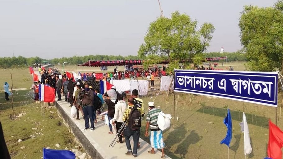 First batch of Rohingyas arrives at Bhasan Char, Noakhali on 4 December 2020.