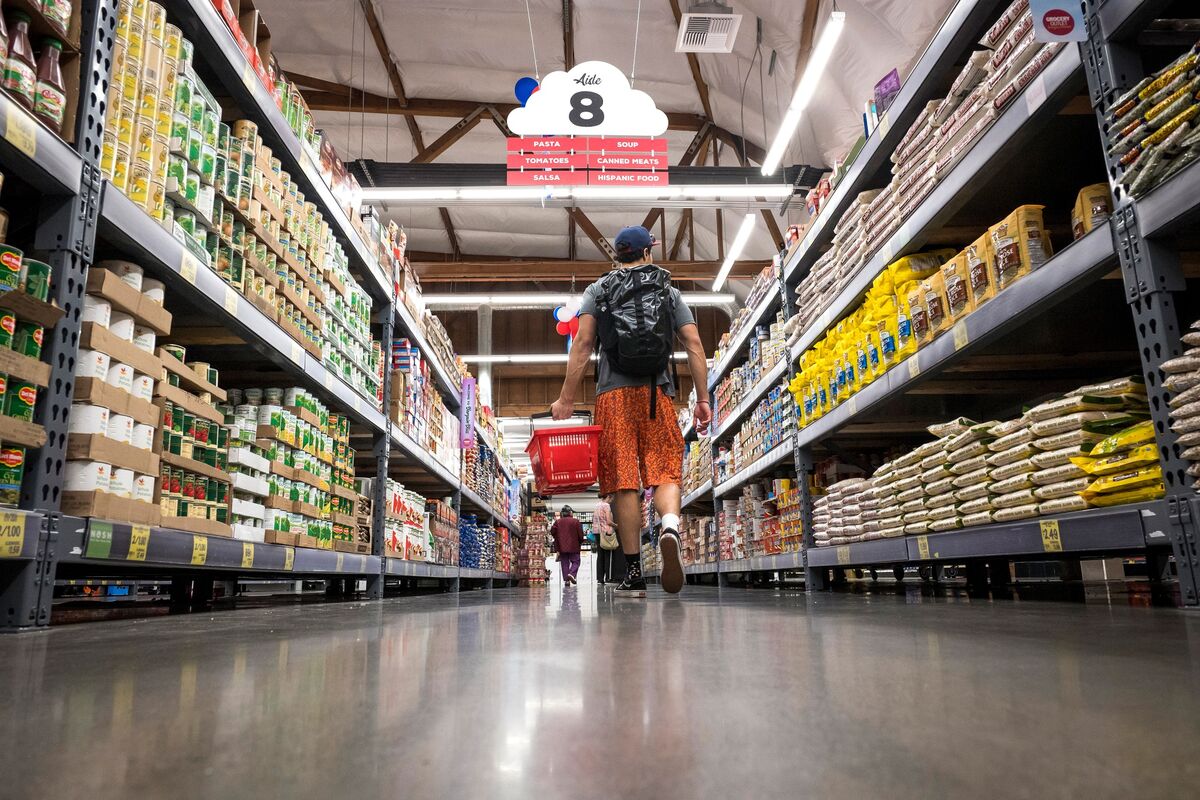 Shoppers at a grocery store in San Francisco.