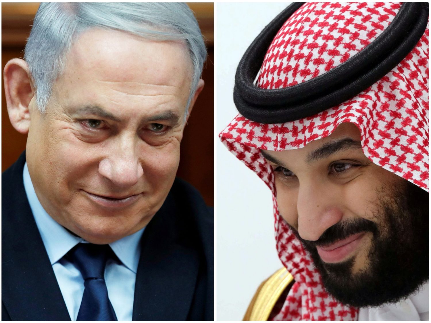 A combination picture shows Saudi Arabia's Crown Prince Mohammed Bin Salman in Osaka, Japan June 29, 2019 and Israeli Prime Minister Benjamin Netanyahu in Jerusalem February 9, 2020. Sputnik/Mikhail Klimentyev/Kremlin via REUTERS ATTENTION EDITORS - THIS IMAGE WAS PROVIDED BY A THIRD PARTY and REUTERS/Ronen Zvulun/Pool's Crown Prince Mohammed Bin Salman in Osaka, Japan June 29, 2019 and Israeli Prime Minister Benjamin Netanyahu in Jerusalem February 9, 2020. Sputnik/Mikhail Klimentyev/Kremlin via REUTERS ATTENTION EDITORS - THIS IMAGE WAS PROVIDED BY A THIRD PARTY and REUTERS/Ronen Zvulun/Pool