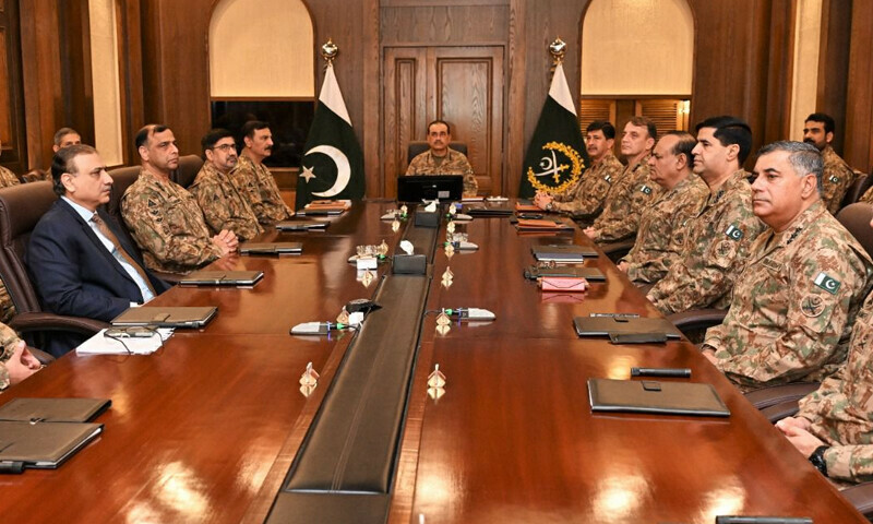 A session of the Corps Commanders’ Conference in Rawalpindi on Friday. — ISPR
