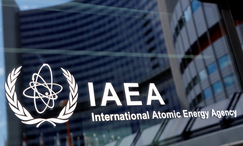 The logo of the International Atomic Energy Agency is seen at their headquarters. — Reuters/File