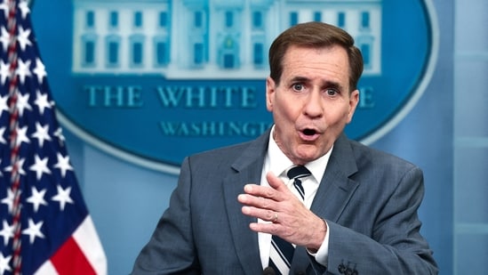 NSC Coordinator for Strategic Communications John Kirby answers questions during the daily press briefing at the White House in Washington, U.S., May 31, 2023.(Reuters)