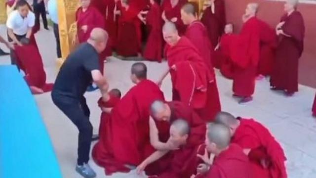 Nuns forcibly evicted from Kharmar Monastery in Tibet.