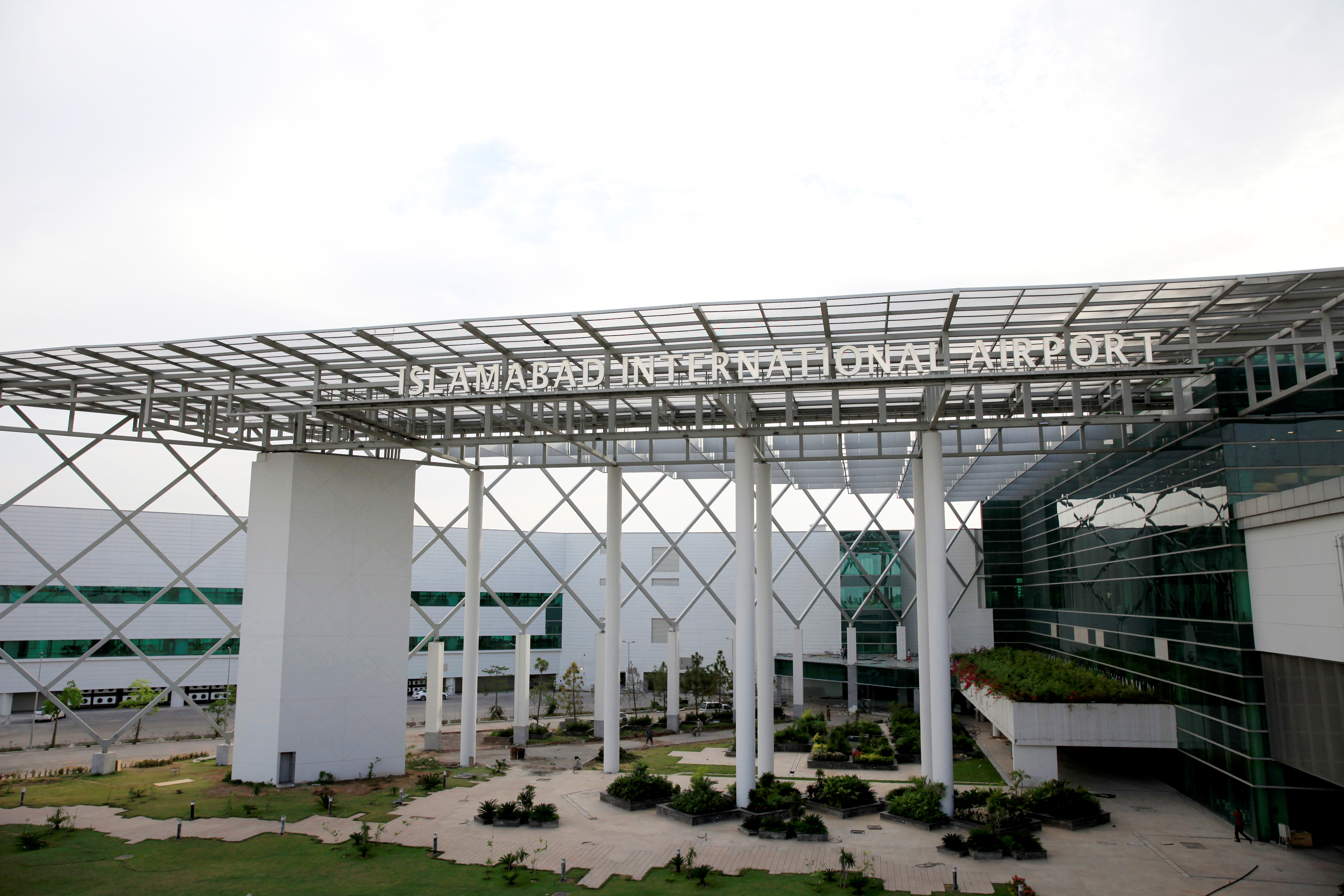 A general view of the newly-built Islamabad International Airport building during a media tour ahead of its official opening