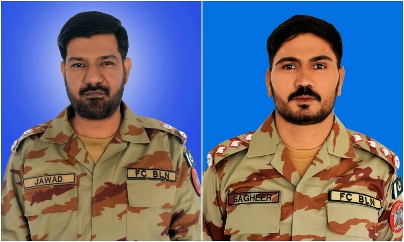 <p>Major Jawad (L) and Captain Sagheer (R) — ISPR</p>