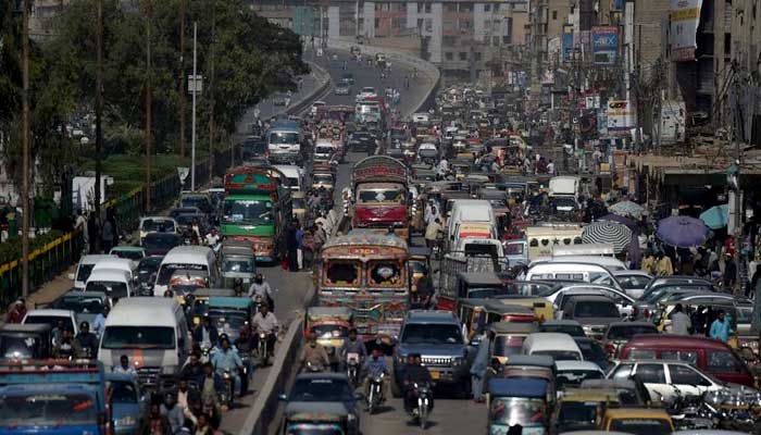 Rush hour in Karachi. -AFP