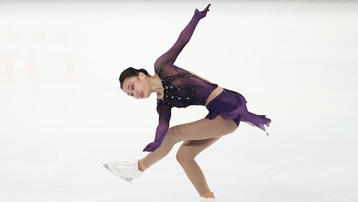 Zhu Yi during her short program at the 2021 Asia Cup