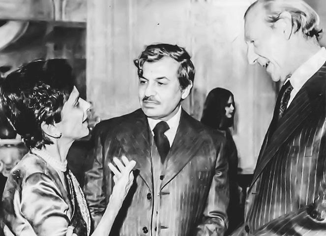 Dina Wadia with UN Secretary General Dr Kurt Waldheim in 1976 at a ceremony to commemorate the birth centenary of her father. Pakistan’s Permanent Representative to the UN Iqbal A. Akhund is seen in the centre.