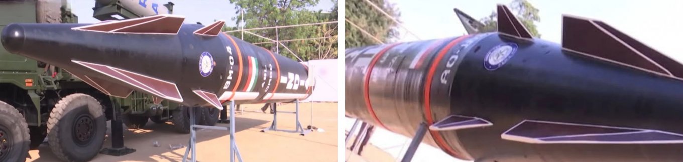BM-04 missile on display at Vaibhav 2025 / Defense Express / India De-Classified 1,500-km BM-04 Tactical Missile With a Hypersonic Stage