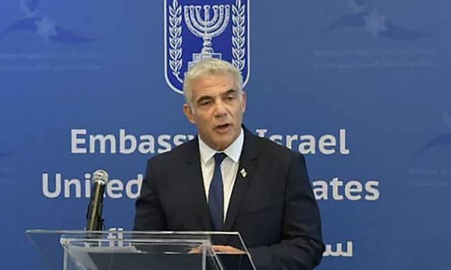 Israel’s alternate prime minister and foreign minister, Yair Lapid,