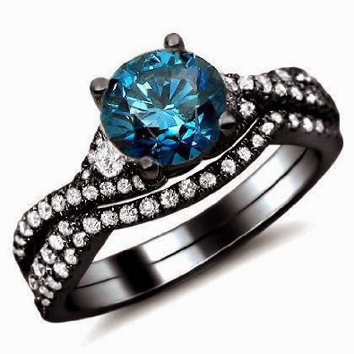 1.54ct+Blue+Round+Diamond+Engagement+Ring+Bridal+Set+18k+Black+Gold+With+a+0.79ct+Center+Diamond+and+0.75ct+of+Surrounding+Diamonds.jpg