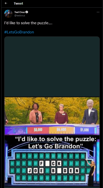 Wheel of fortune Let's go brandon