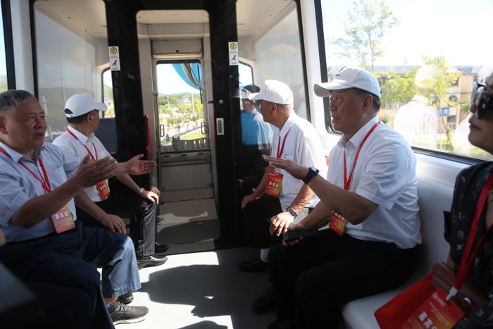 China's Red Rail, said to be the world's first maglev air train