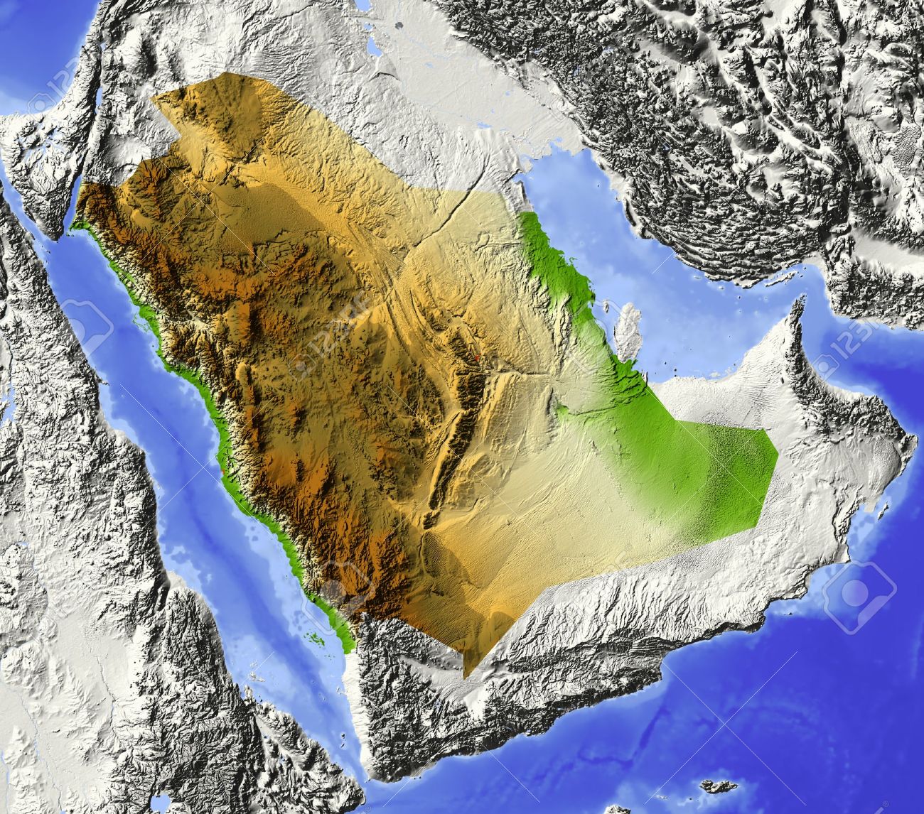 10962366-saudi-arabia-shaded-relief-map-surrounding-territory-greyed-out-colored-according-to-elevation-inclu.jpg