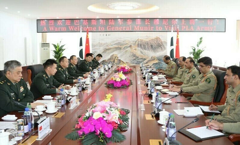 <p>COAS Asim Munir meets commanders of the Chinese army on Wednesday. — ISPR</p>