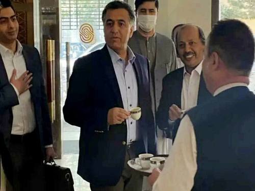 Pakistan’s intelligence chief Faiz Hameed taking tea with the Taliban at the Serena hotel in Kabul on 4 September
